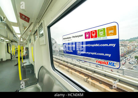 KUALA LUMPUR, MALAYSIA - AUGUST 20, 2016: The Mass Rapid ...