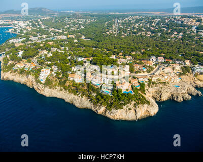 Aerial photograph, view of Santa Ponca, Mallorca, Balearic Islands, Spain