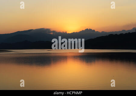 The beautiful Umiam lake near Shillong in Meghalaya. Stock Photo