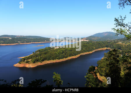 The beautiful Umiam lake near Shillong in Meghalaya. Stock Photo