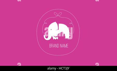 Kids vector logo. Elephant logo. Stock Vector