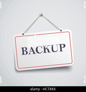 backup hanging sign isolated on black wall Stock Vector Image & Art - Alamy