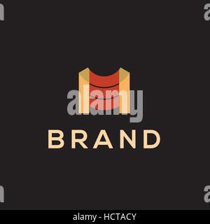 Real estates vector logo. Private properties logo.M letter logo. Stock Vector