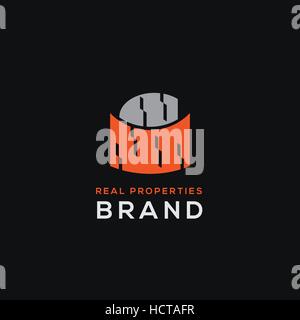 Real estates vector logo. Private properties logo. Stock Vector
