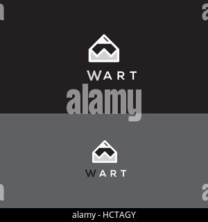 Art vector logo. Art gallery emblem, sign, symbol, design element. Pencil icon Stock Vector
