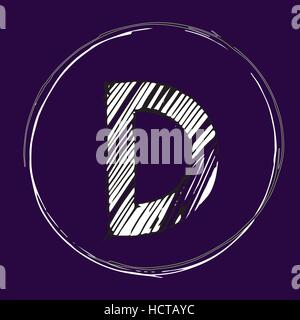 Hand drawn vector letter K logo. Nest logo. Stock Vector