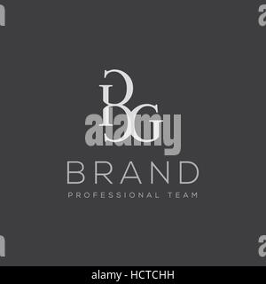 B,G letters vector logo. Business logo Stock Vector