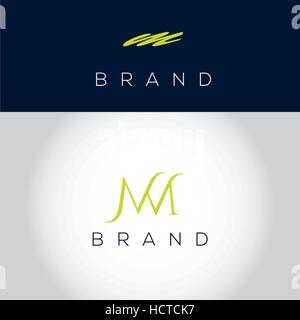 M,W letters vector monogram. MW logo design. Stock Vector