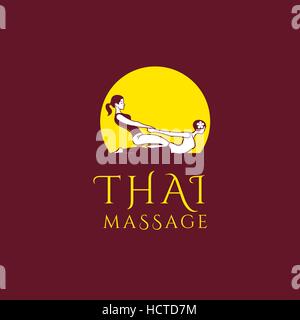 Chiropractic, massage, back pain and osteopathy icon, logo, sign, label. Spa and wellness brand identity Stock Vector