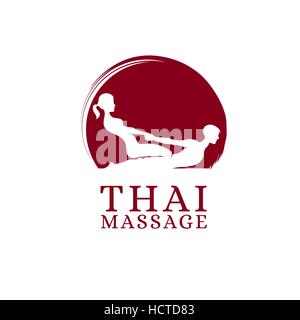 Chiropractic, massage, back pain and osteopathy icon, logo, sign, label. Spa and wellness brand identity Stock Vector