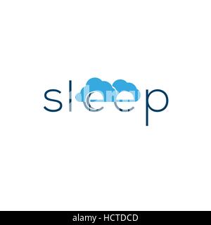 Sleep vector logo Stock Vector