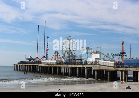 Amusement park at Atlanta beach Stock Photo