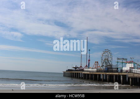 Amusement park at Atlanta beach Stock Photo