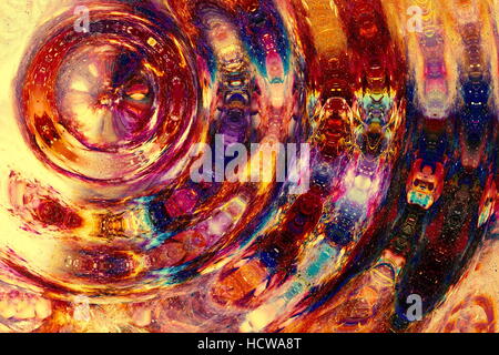 graphic concept of music in space, cosmic sound waves, computer design, music concept. Stock Photo