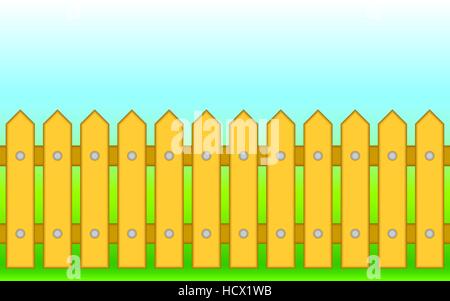 Wooden fence. Stock Vector