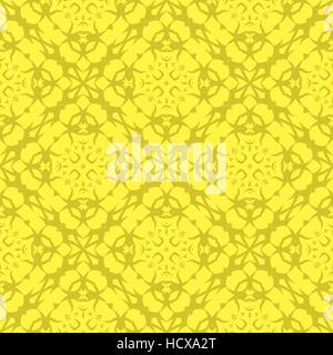 Yellow Ornamental Seamless Line Pattern Stock Vector