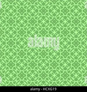 Green Ornamental Seamless Line Pattern Stock Vector