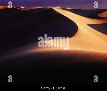 Death Valley Dunes, Morning. Stock Photo