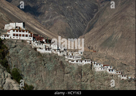Diskit Monastery in the remote Nubra Valley, Ladakh, north India Stock Photo