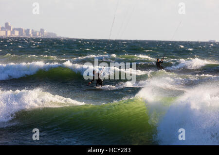 Kite surfing, Cape Town, Western Cape, South Africa, Africa Stock Photo