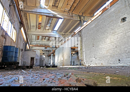 ruins of a very heavily polluted industrial factory, place was known as one the most towns in Europe Stock Photo