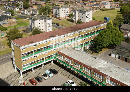Social housing flats on the outskirts of Southampton UK Stock Photo