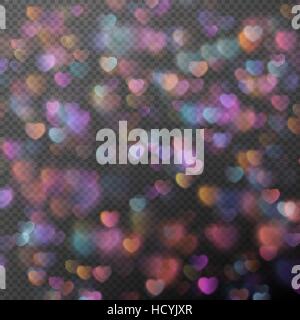 Hearts bokeh as effect. EPS 10 Stock Vector