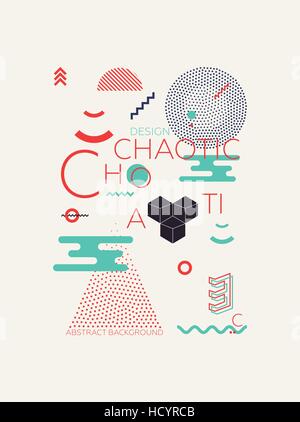 Geometrical chaotic dot pattern brochure background template - trendy ...