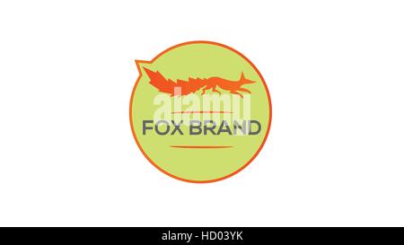 Fox vector logo design template Stock Vector
