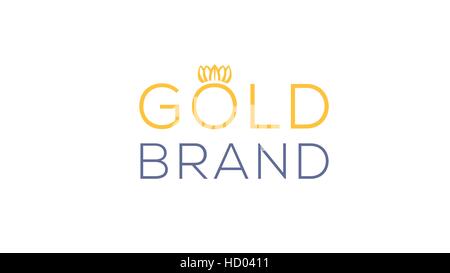 Golden jewelery vector logo design template Stock Vector