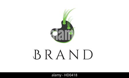 Green art vector logo design template Stock Vector