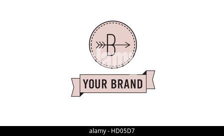 B letter bow and arrow vector logo design template Stock Vector