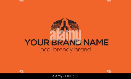 Wine world vector logo template. Winery brand identity Stock Vector