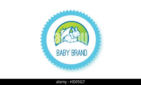 Baby rabbit vector logo design Stock Vector