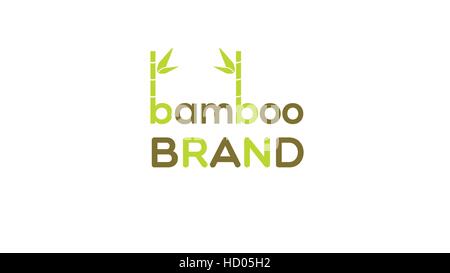 Bamboo vector logo design template Stock Vector