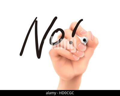 No word written by hand on a transparent board Stock Vector