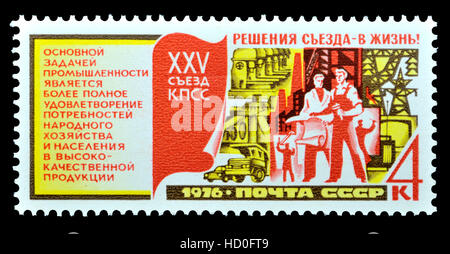 Soviet Union postage stamp (1976) : 25th Communist Party Congress - Industry Stock Photo