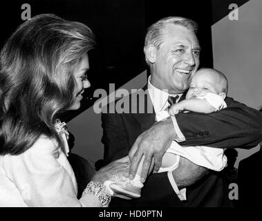 Cary Grant and Dyan Cannon and daughter Jennifer in Bristol, England ...