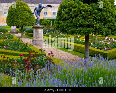 The Rose Parterre Grimsthorpe Castle in Lincolnshire England UK home of the De Eresby family since 1516 Stock Photo