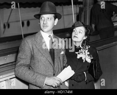 From left, Melvyn Douglas, and his wife, Helen Gahagan Douglas, with ...