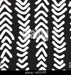 Seamless pattern with hand drawn vertical doodles line. Vector i Stock Vector