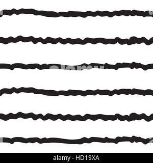 Seamless pattern with hand drawn horisontal lines. Vector illust Stock Vector