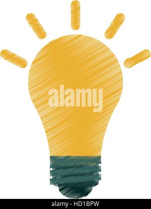 drawing bulb idea innovation creative Stock Vector