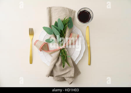 Christmas place setting Stock Photo