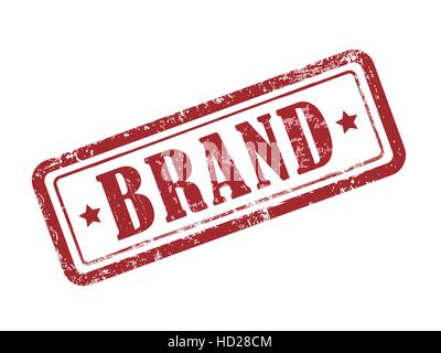 stamp brand in red over white background Stock Vector