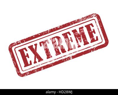 stamp extreme in red over white background Stock Vector