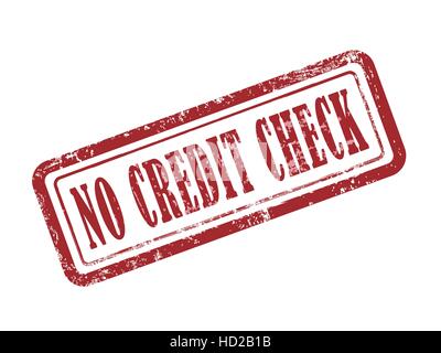 stamp no credit check in red over white background Stock Vector