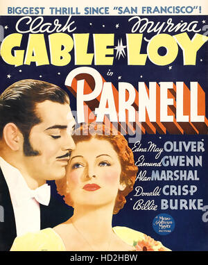 PARNELL 1937  MGM film biography of Charles Stewart Parnell with Clark Gable and Myrna Loy Stock Photo