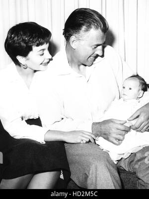 JEAN SIMMONS, daughter Tracy Granger, and husband Stewart Granger circa ...