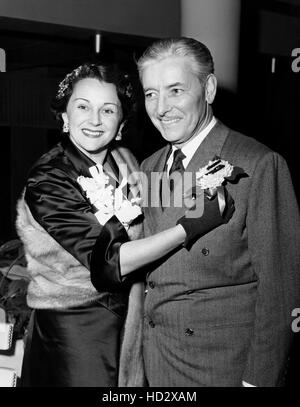 BENITA HUME and husband, RONALD COLMAN, performing their radio show ...